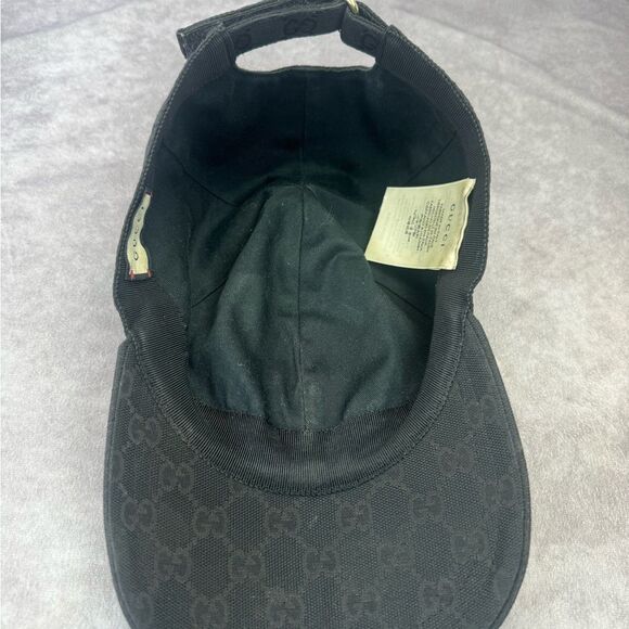 Gucci Off the Grid Black Patch Logo Black Baseball Cap Hat Medium - Picture 6 of 11